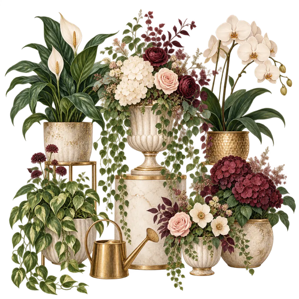 Ilustração de Cantinho florido da Aline