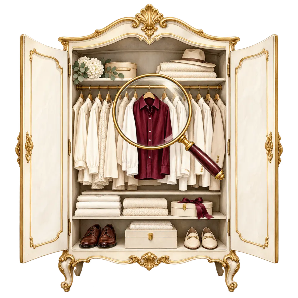 Ilustração de Curso “Encontrando a própria roupa”