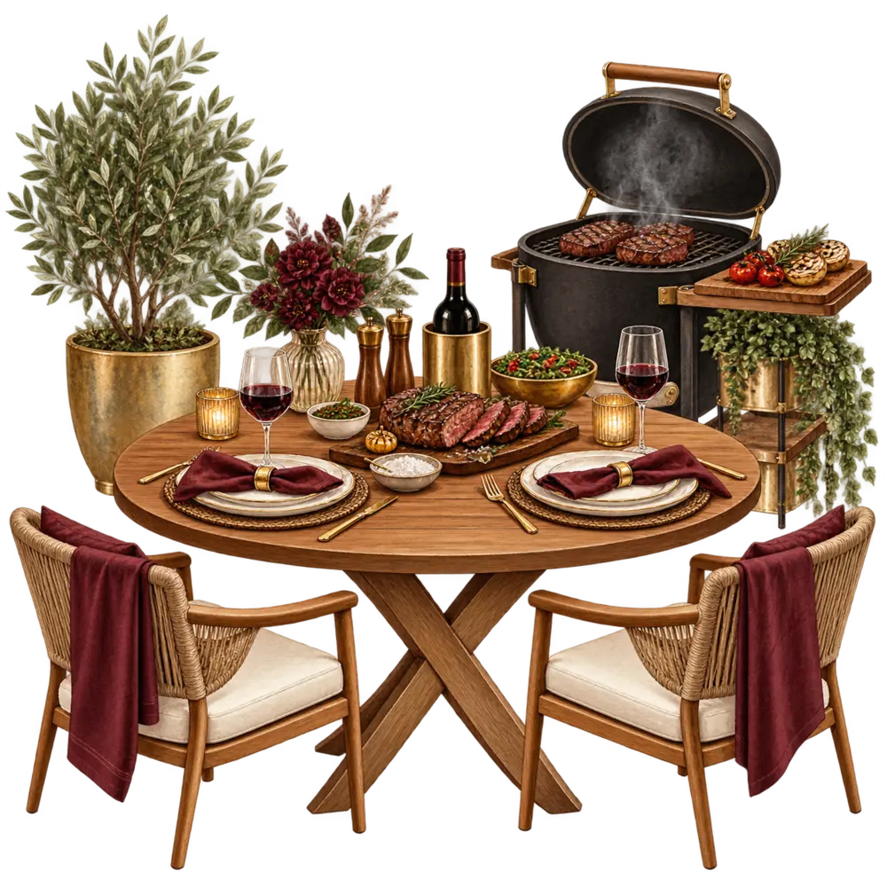 Ilustração de Mesa oficial do churrasco